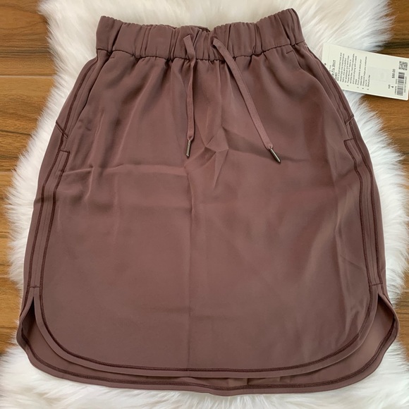 • cherry burgundy lululemon on the fly skirt • - Picture 3 of 8